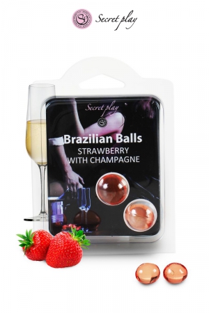 2 Brazilian Balls - fraise & champagne