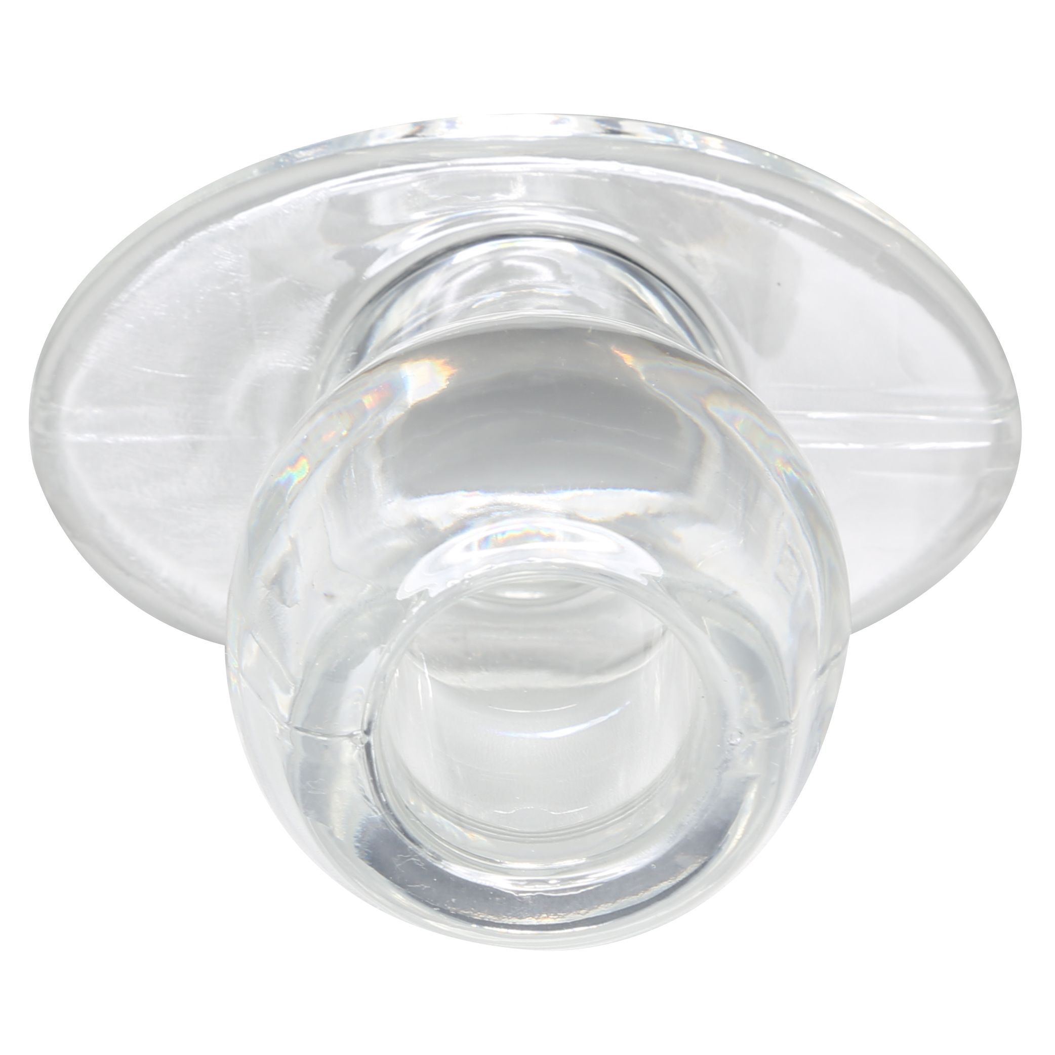 Ass Tunnel Plug Silicone Transparent Extra-Large 9 x 7 cm