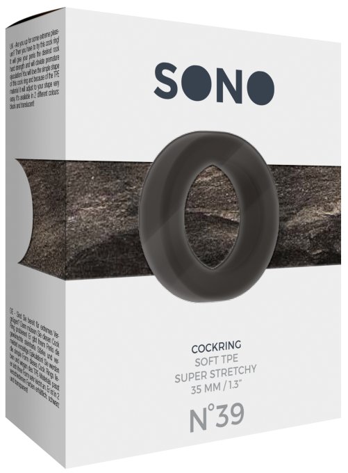 Cockring Round Flex Sono N°39 - 35mm Noir