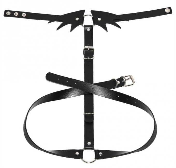 Collier Sm + ceinture Belt Wing Noir