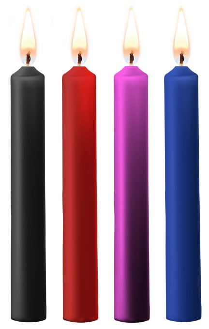Lot de 4 mini bougies SM Wax Multicolore