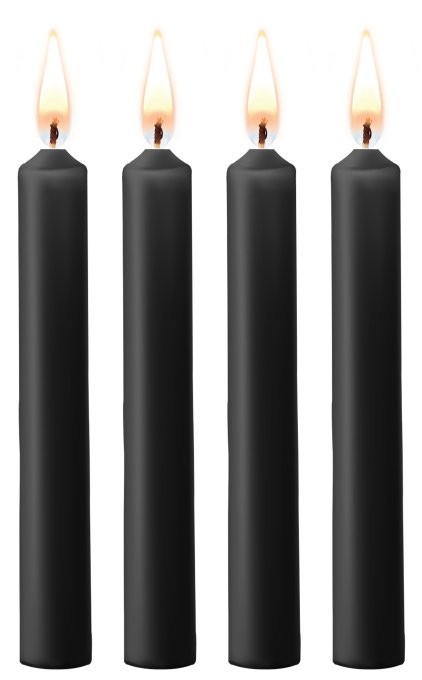 Lot de 4 Mini bougies SM Wax Noir
