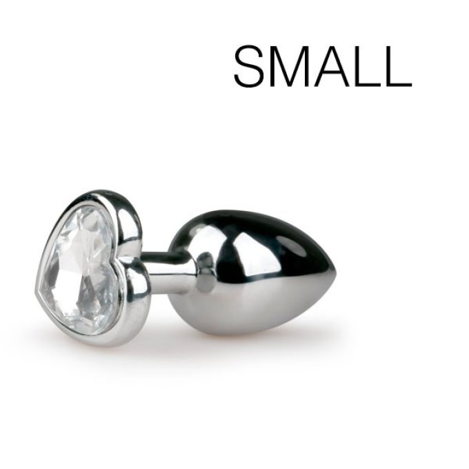 Plug bijou Argent en coeur - SMALL 6.3 x 2.6 cm