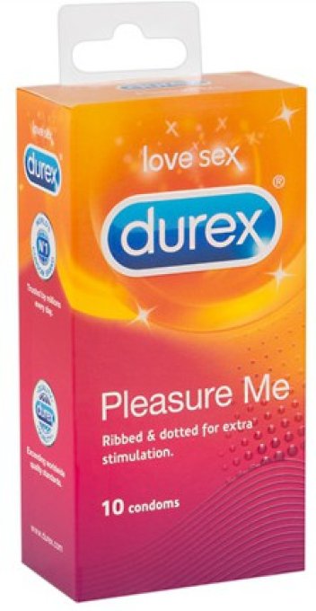 Préservatifs Durex Pleasure Me nervurés x10