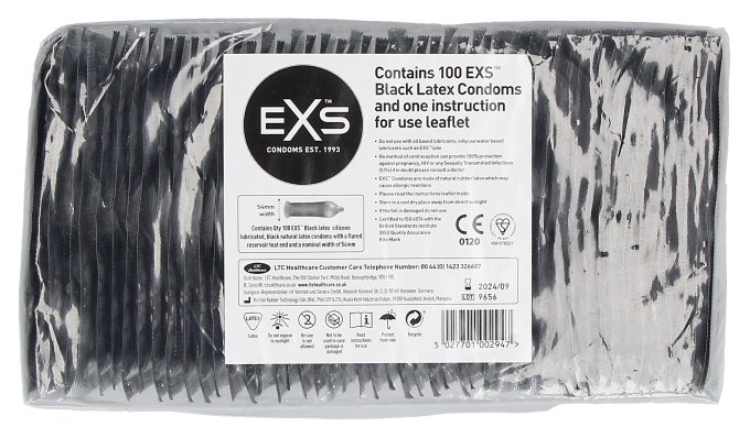 Préservatifs latex noirs BLACK x100