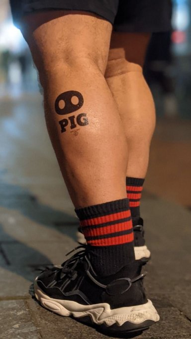 Tatouage éphémère MrB Pig 10 x 10cm